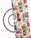 White Colour Figure Print Cotton Fabric