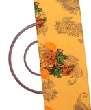 Yellow Colour Floral Print Rayon Fabric