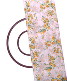 White Colour Floral Pattern Chanderi Fabric