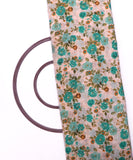 Off-White Colour  Floral Print Chanderi Silk Fabric
