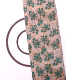 Off-White Colour Floral Print Chanderi Silk Fabric