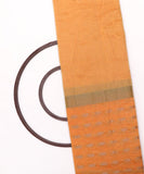 Yellow Colour Polka Pattern Chanderi Silk Fabric