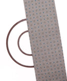 Grey Colour Foil Print Cotton Slub Fabric