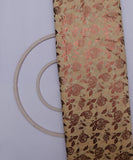 Banana Yellow Colour Floral Foil Print Modal Chanderi Fabric