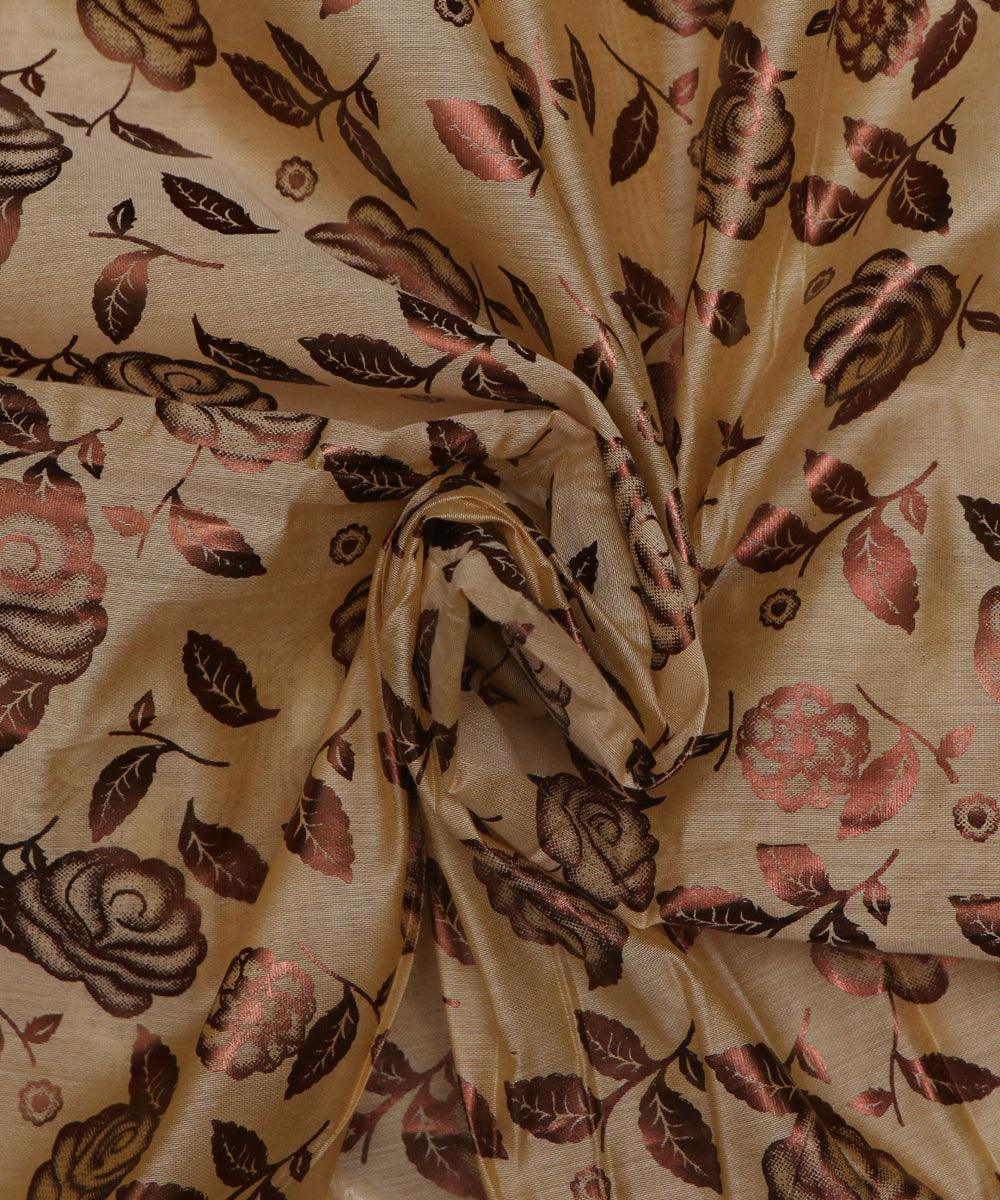 floral chanderi fabric