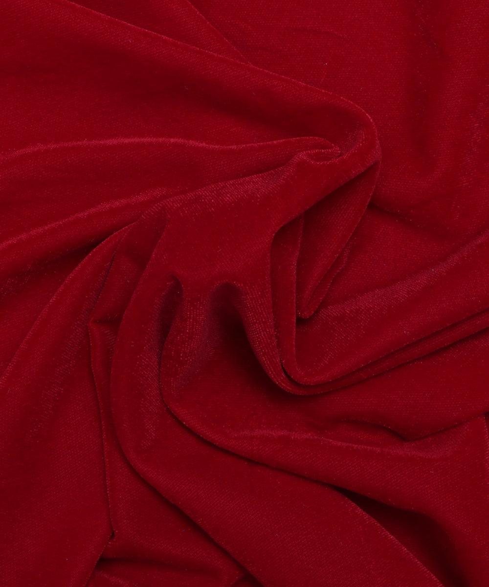 red plain velevt fabric b106 5997