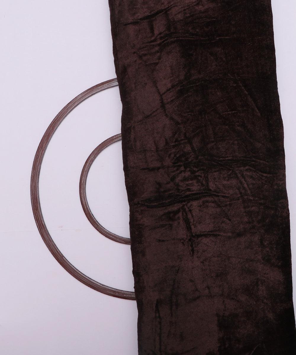 brown plain velvet fabric b106 6001
