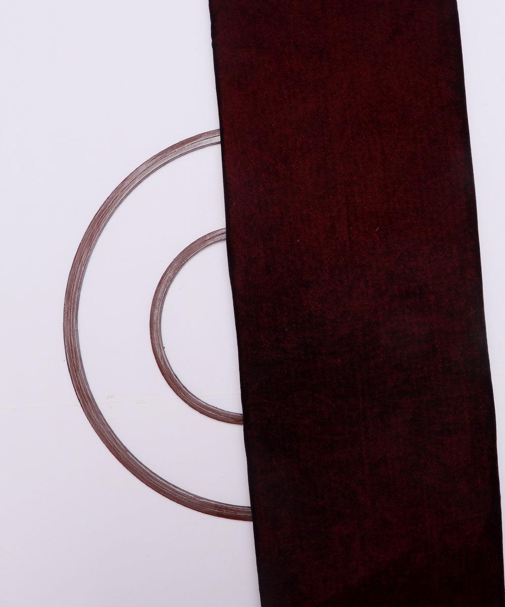 maroon and black two tone plain velvet fabric b106 6002