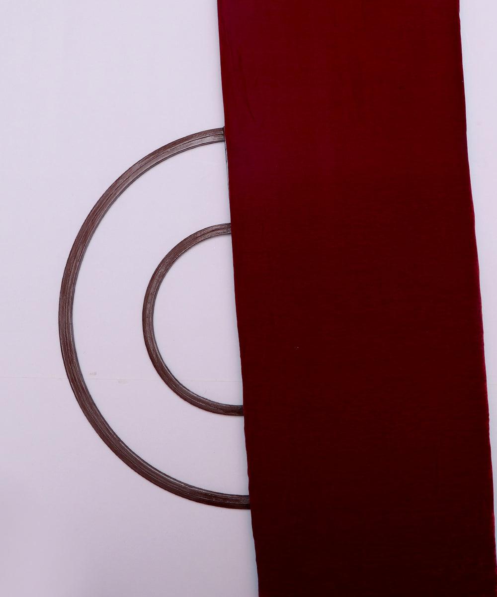 maroon plain velvet fabric b106 6003
