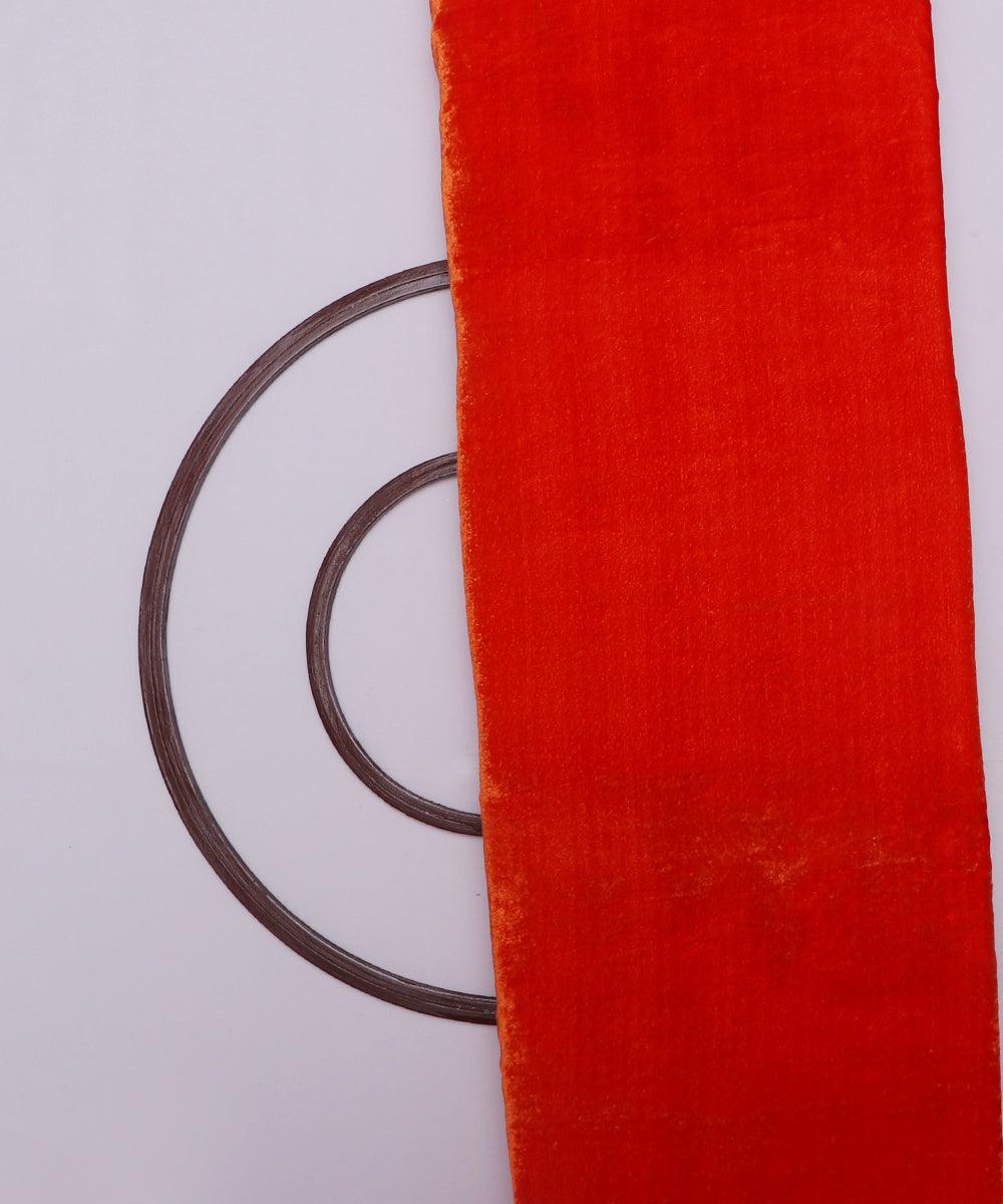 orange plain velvet fabric b106 6004