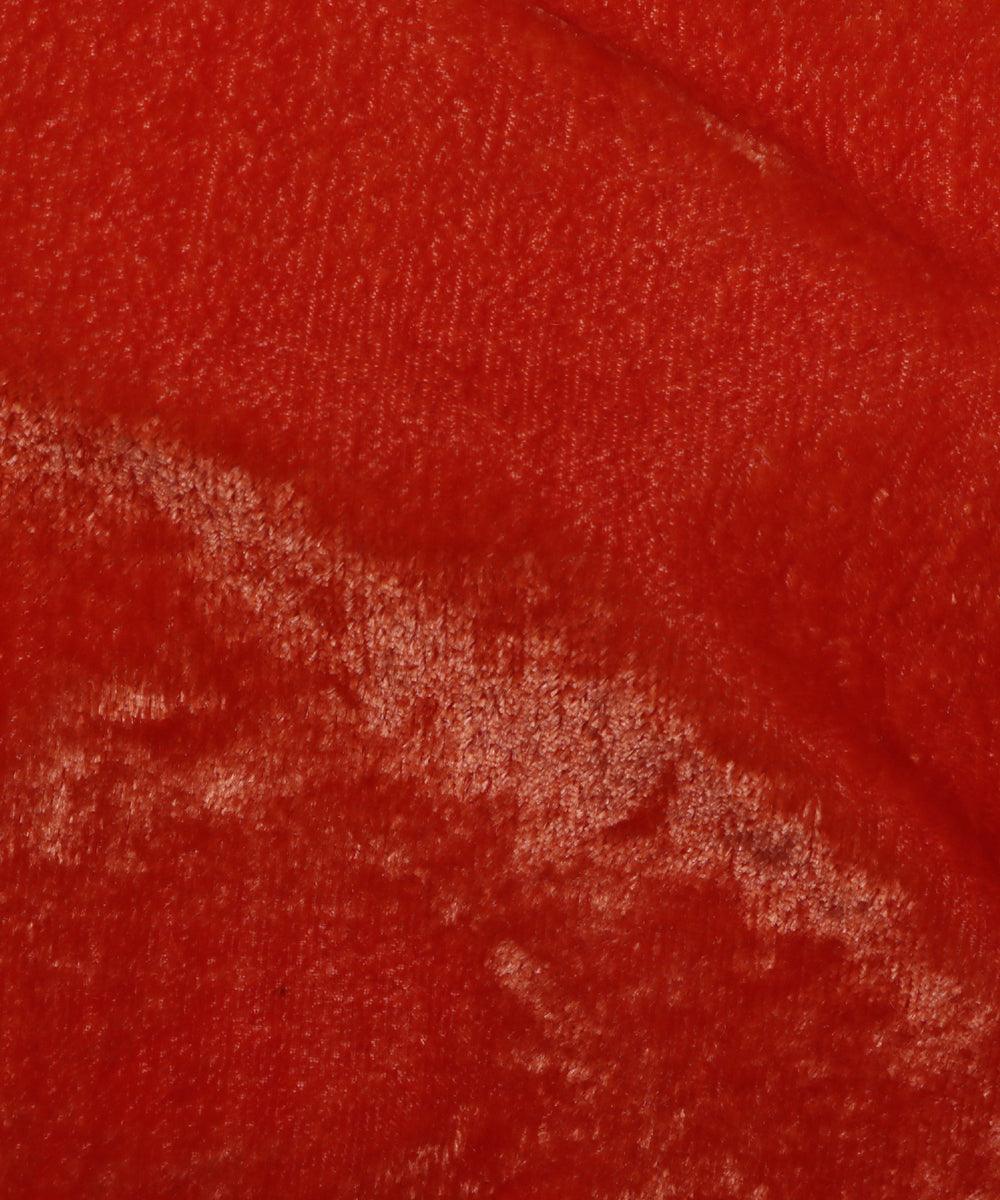 orange plain velvet fabric b106 6004