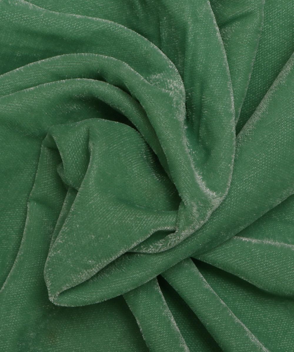 green plain velvet fabric b106 6006