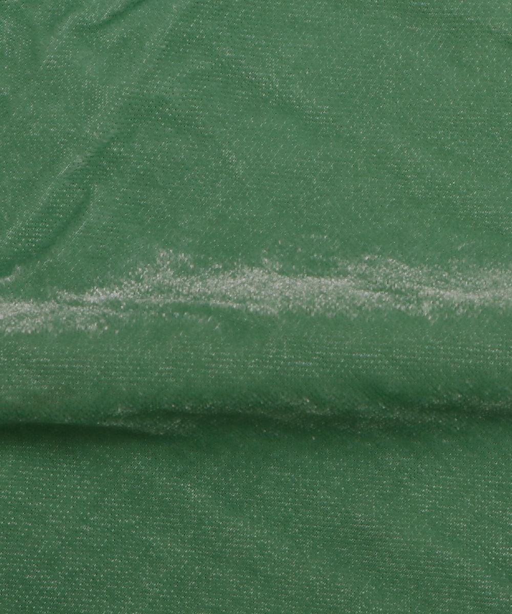 green plain velvet fabric b106 6006