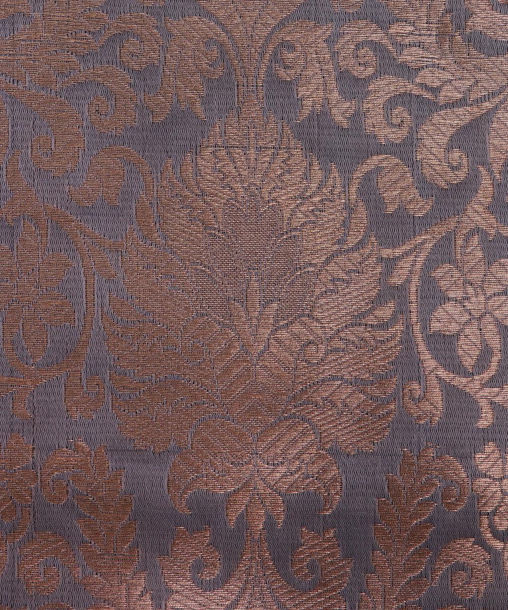 grey and golden two tone floral design banarasi brocade silk b146 5865