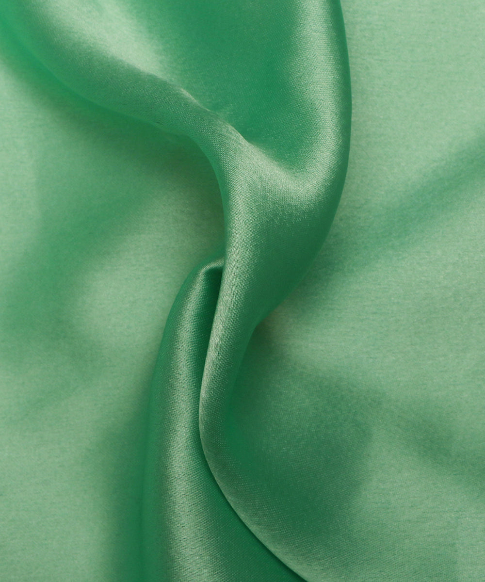 Light Green Colour Plain Satin Fabric