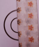 White Colour Floral Pattern Brocade Dyeable Jacquard Fabric