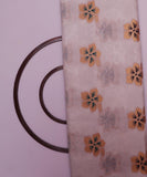 White Colour Floral Pattern Brocade Dyeable Jacquard Fabric