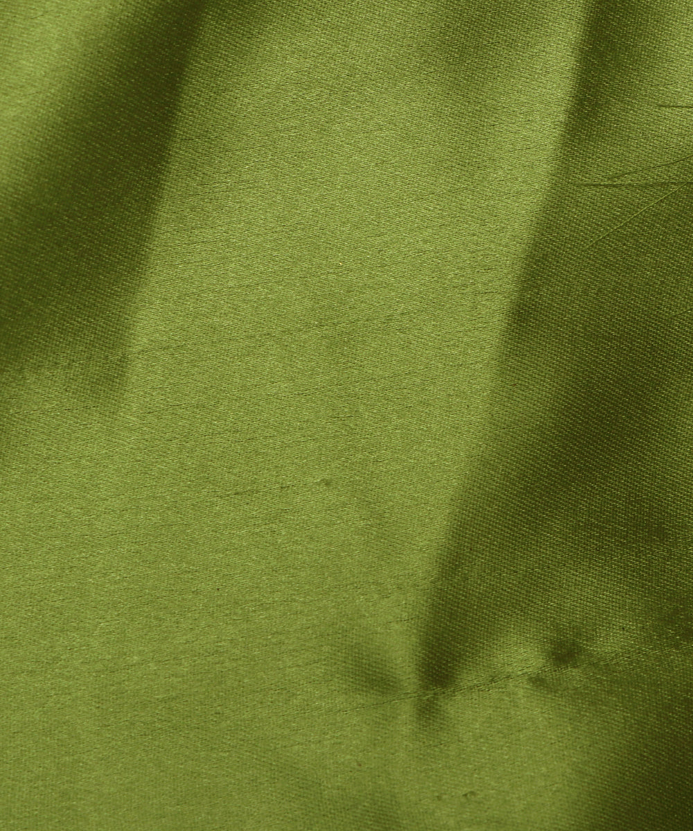 Mehandi Green Colour Plain Satin Fabric