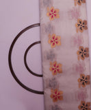 White Colour Floral Pattern Brocade Dyeable Jacquard Fabric