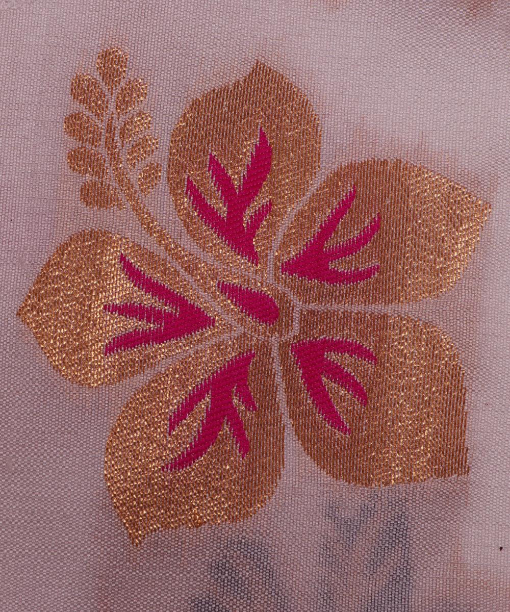 white and pink floral pattern brocade jacquard fabric b146 5852