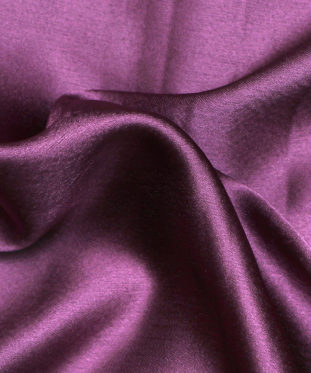 Light Wine Colour Plain Satin Fabric