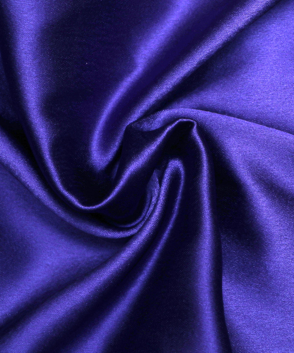 Royal Blue Colour Plain Satin Fabric
