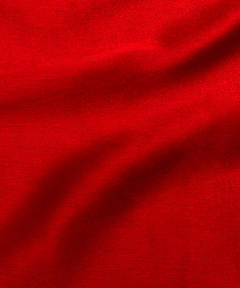 Red Colour Plain Satin Fabric