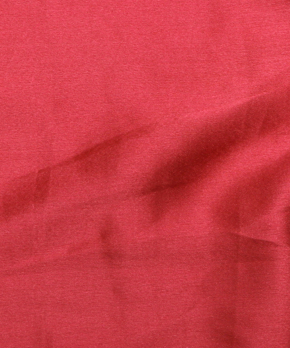 Dark Peach Colour Plain Satin Fabric