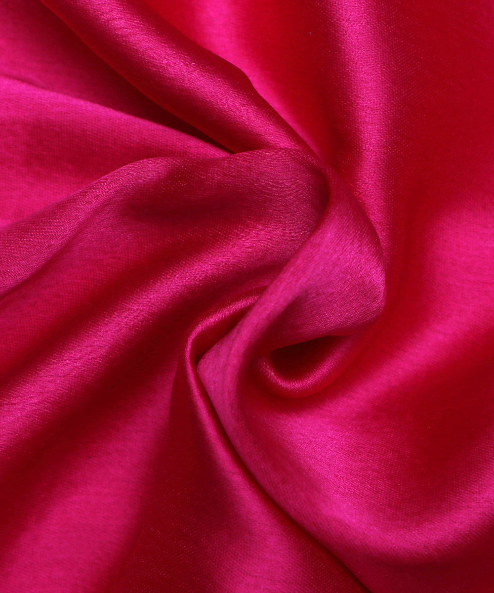 Fuschia Colour Plain Satin Fabric