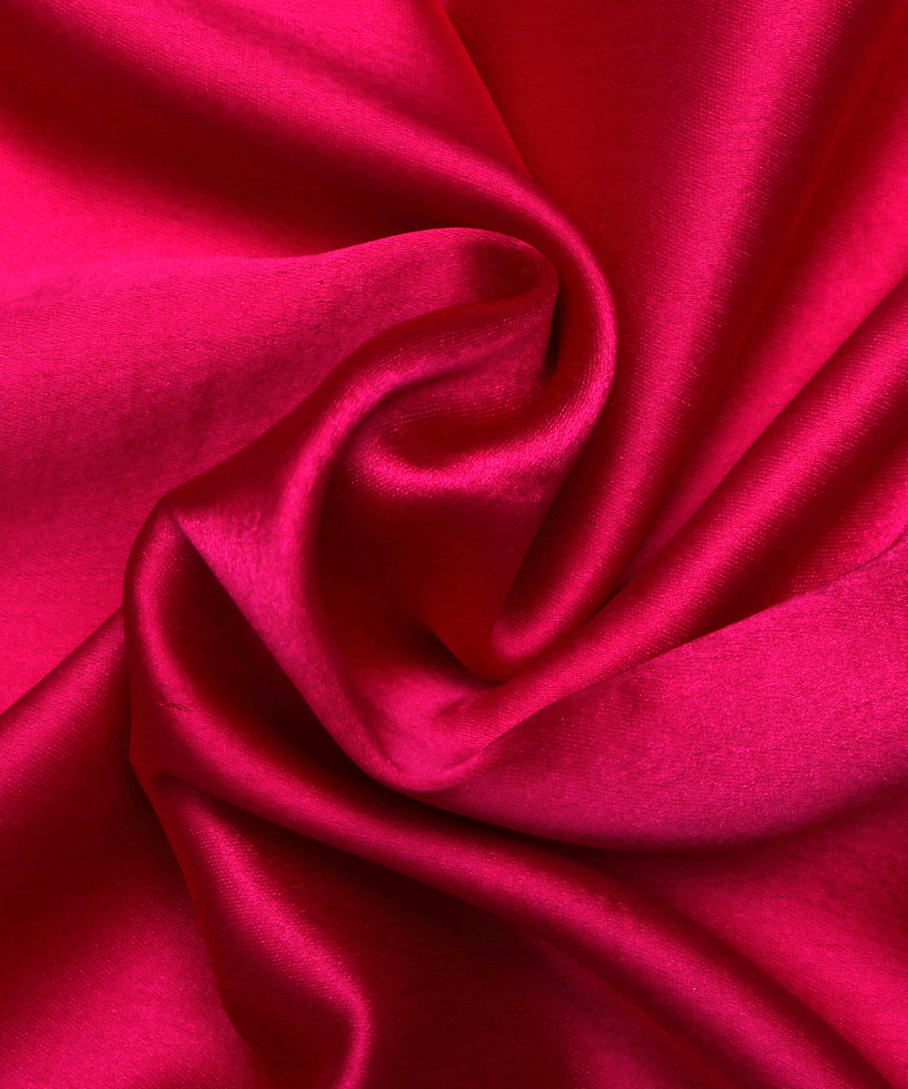 Magenta Colour Plain Satin Fabric