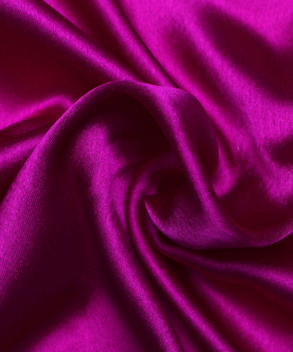 Bright Purple Colour Plain Satin Fabric