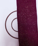 Wine and Golden Sequin Embroidery Velvet Fabric