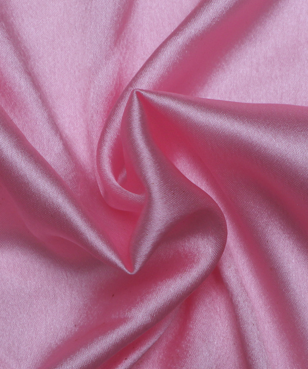 Light Pink Colour Plain Satin Fabric
