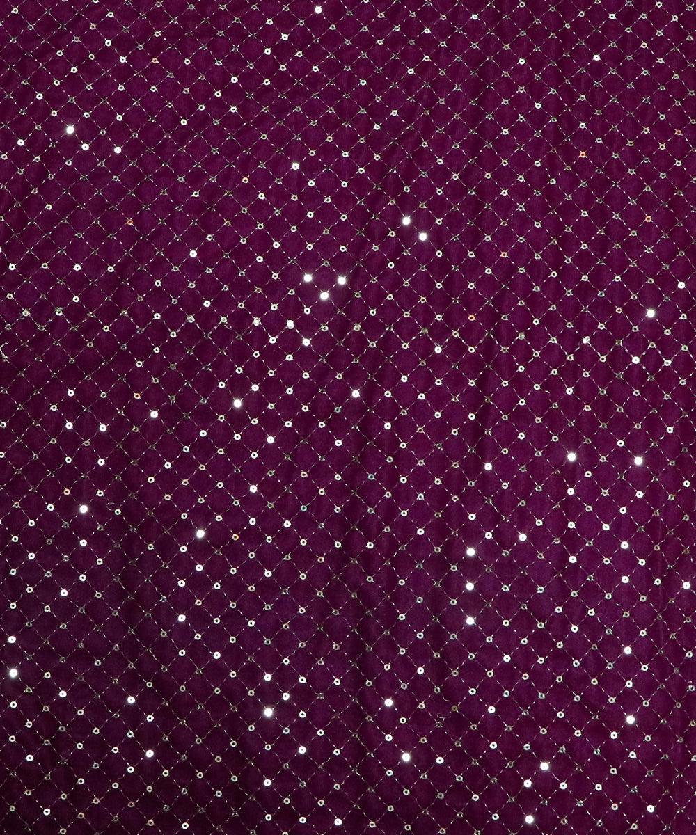 wine and golden sequin embroidery velevt fabric b106 5886