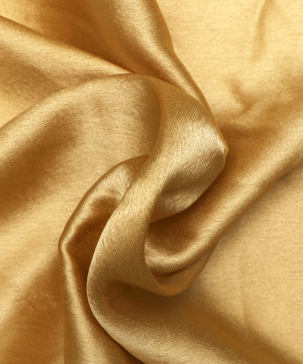 Light Golden Colour Plain Satin Fabric