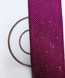 Dark Magenta and Golden Sequin Embroidery Velvet Fabric