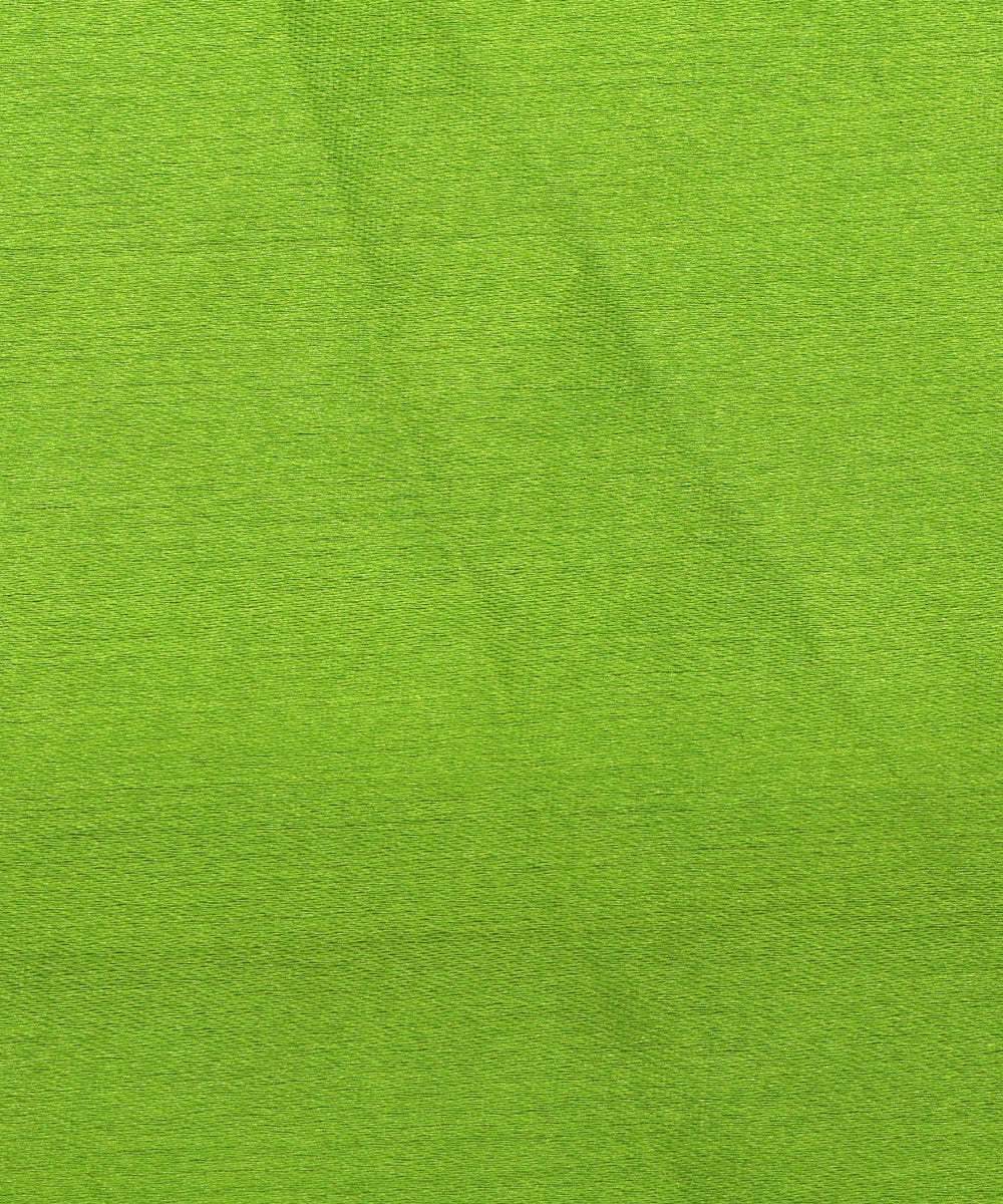 Parrot Green Colour Plain Satin Fabric