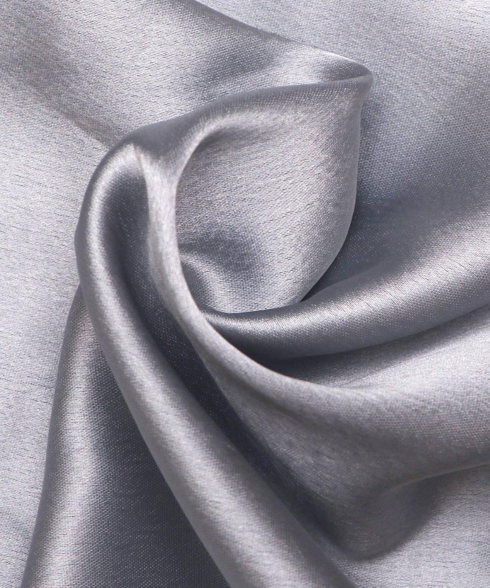 Light Grey Colour Plain Satin Fabric
