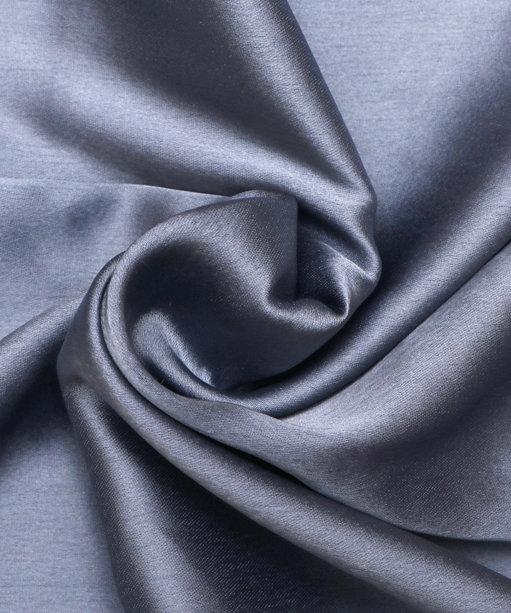 Grey Colour Plain Satin Fabric
