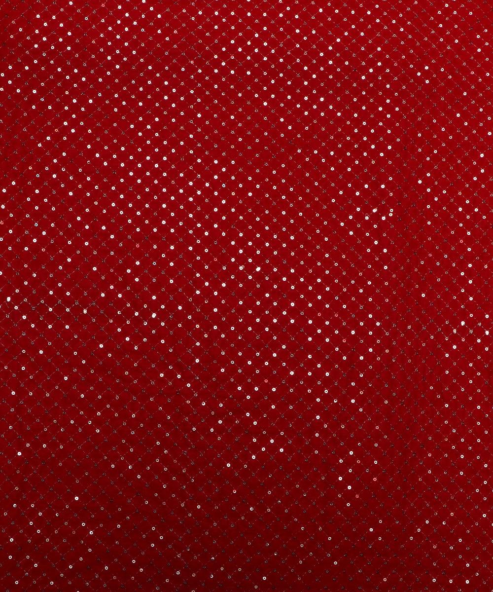 red and golden sequin embroidery velevt fabric b106 5892