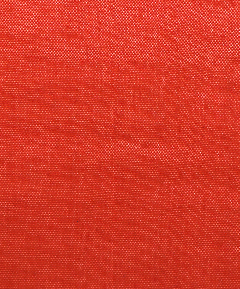 Orange Colour Plain Satin Fabric