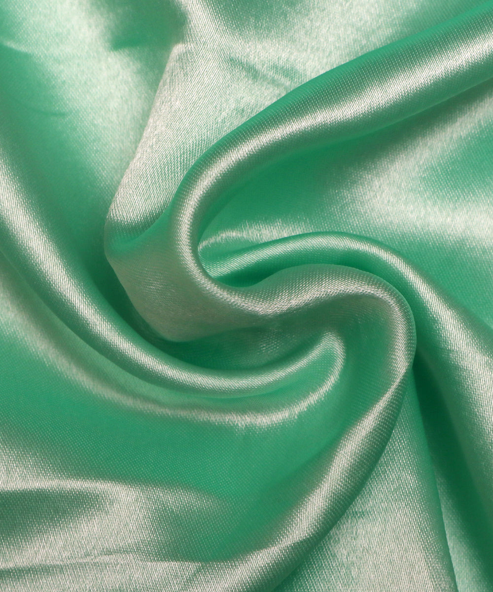 Mint Green Colour Plain Satin Fabric