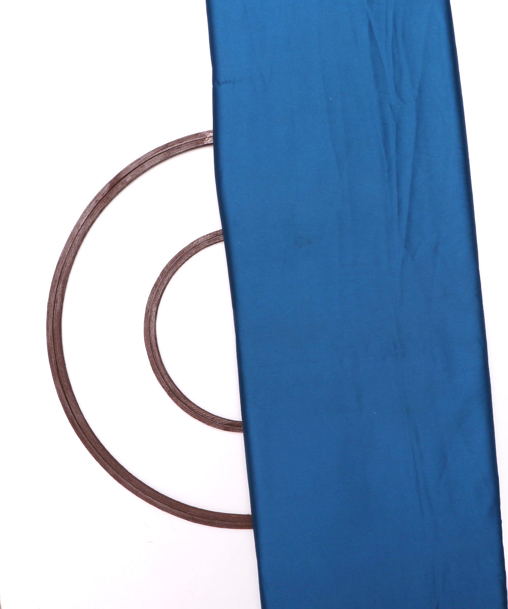 Teal Blue Colour Plain Satin Fabric