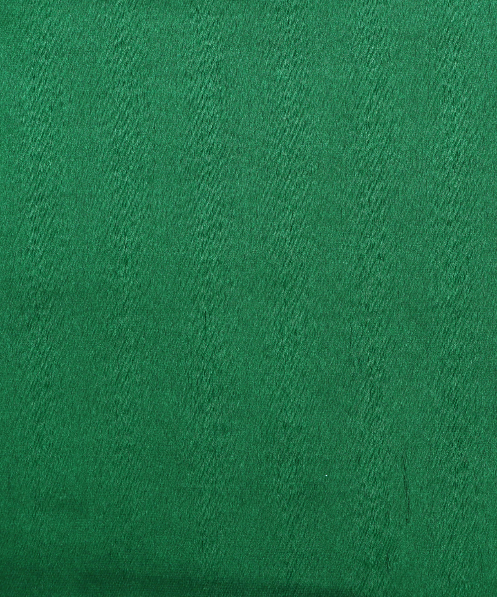 Bottle Green Colour Plain Satin Fabric