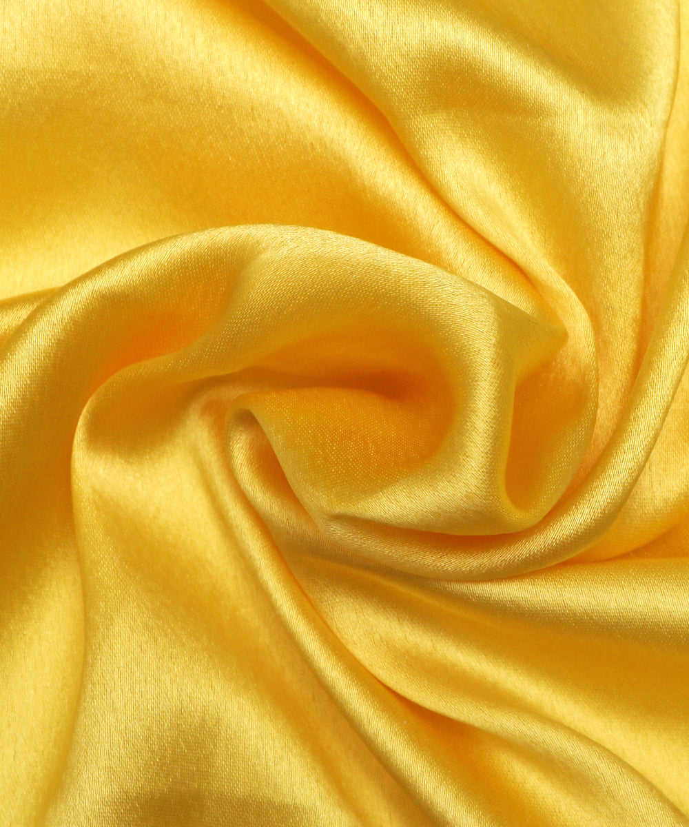 Light Yellow Colour  Plain Satin Fabric