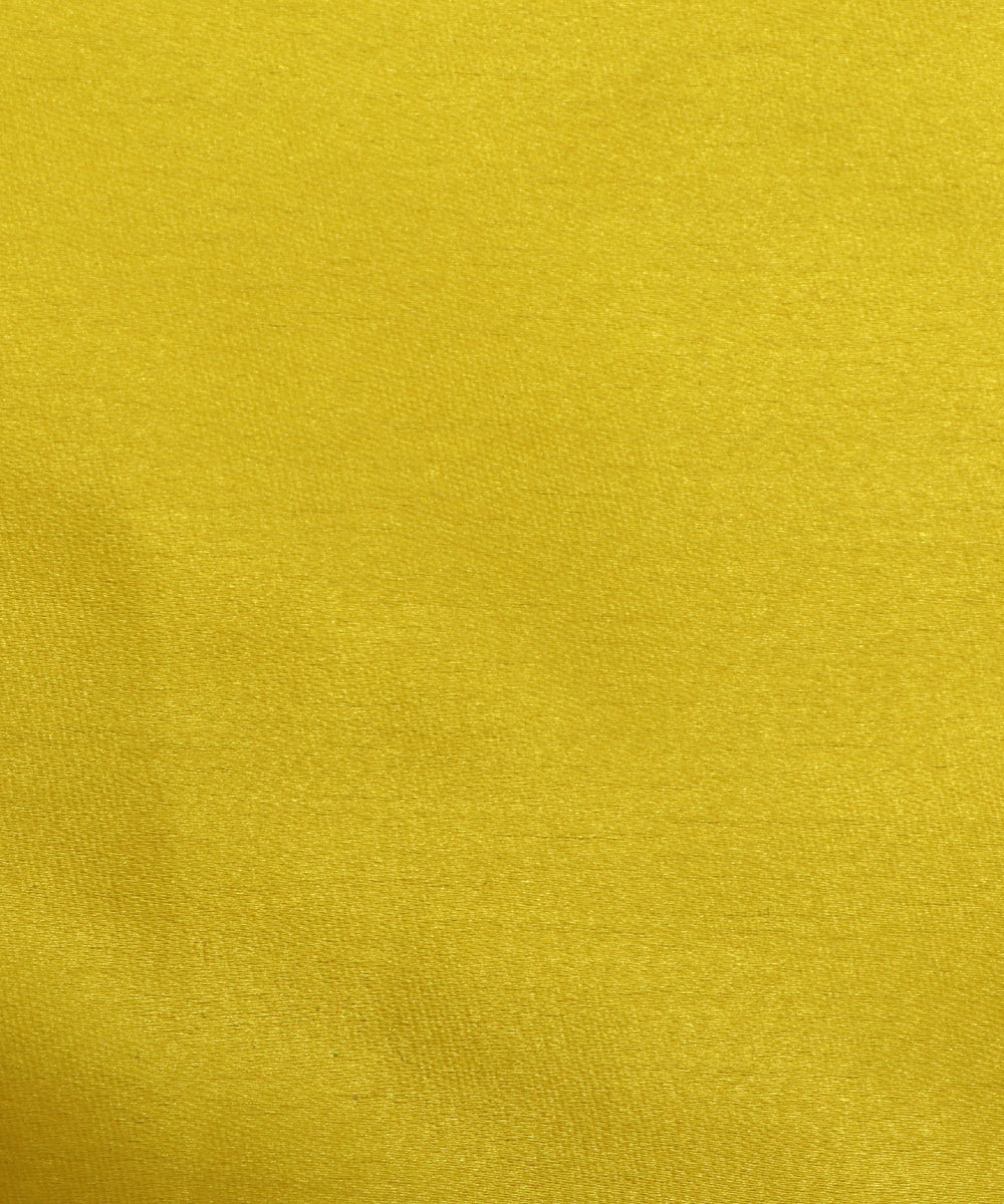 Lemon Yellow Colour Plain Satin Fabric