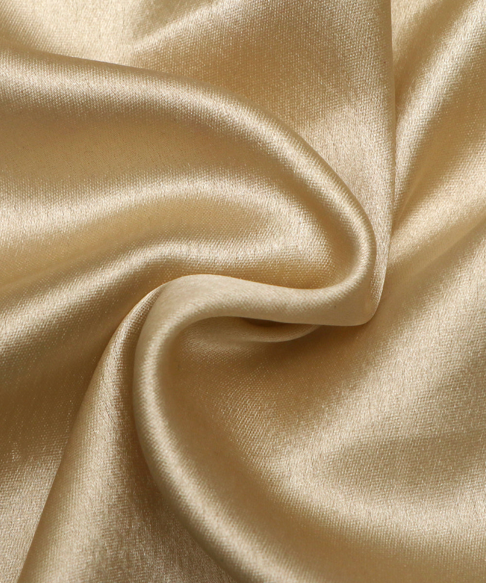 Off-White Colour Plain Satin Fabric