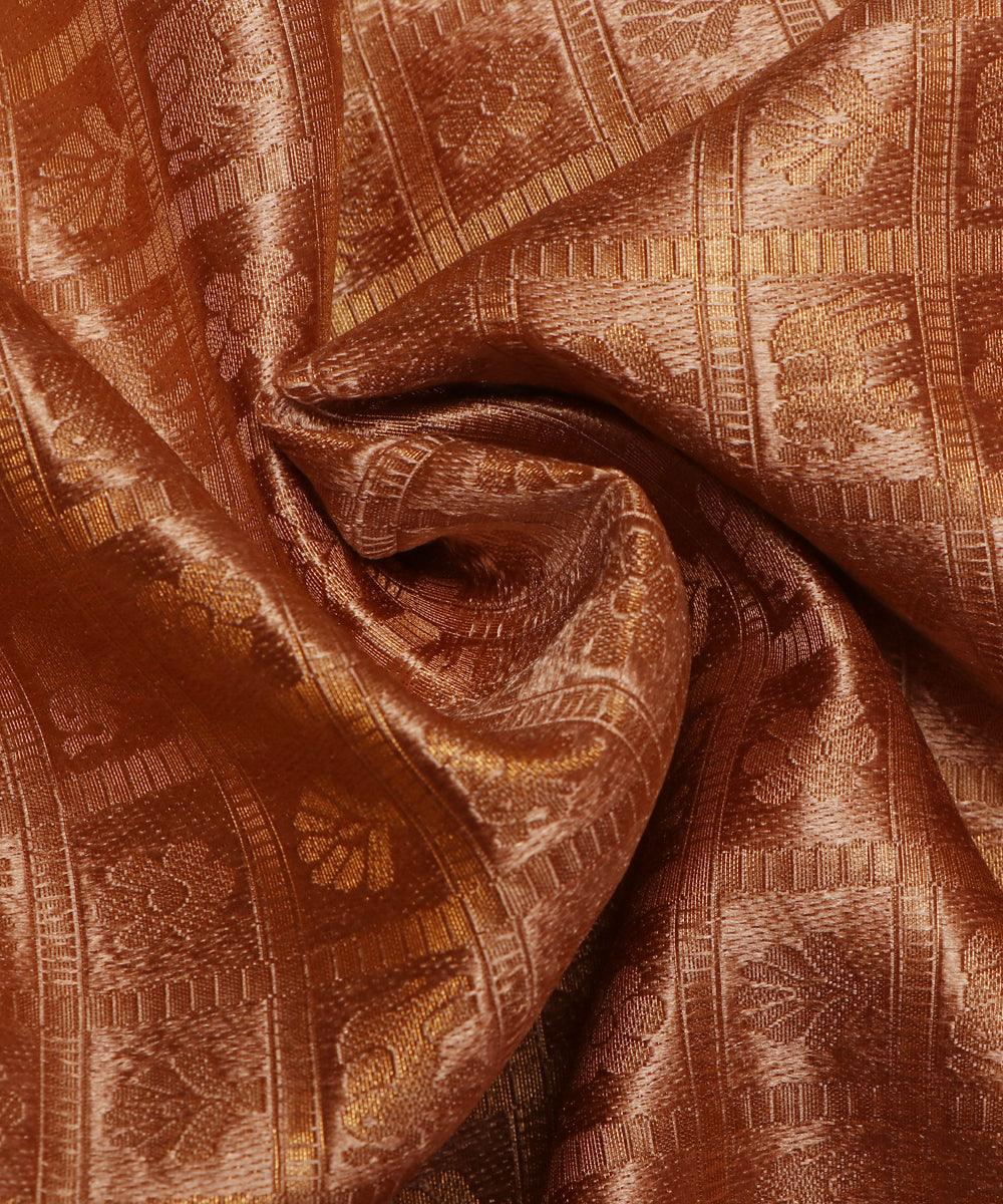 golden elephant design banarasi brocade silk fabric b127 6167