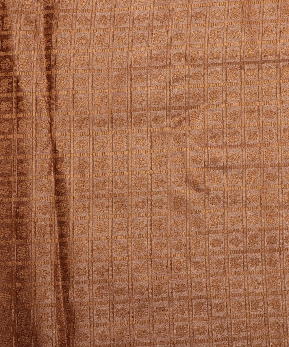 golden elephant design banarasi brocade silk fabric b127 6167