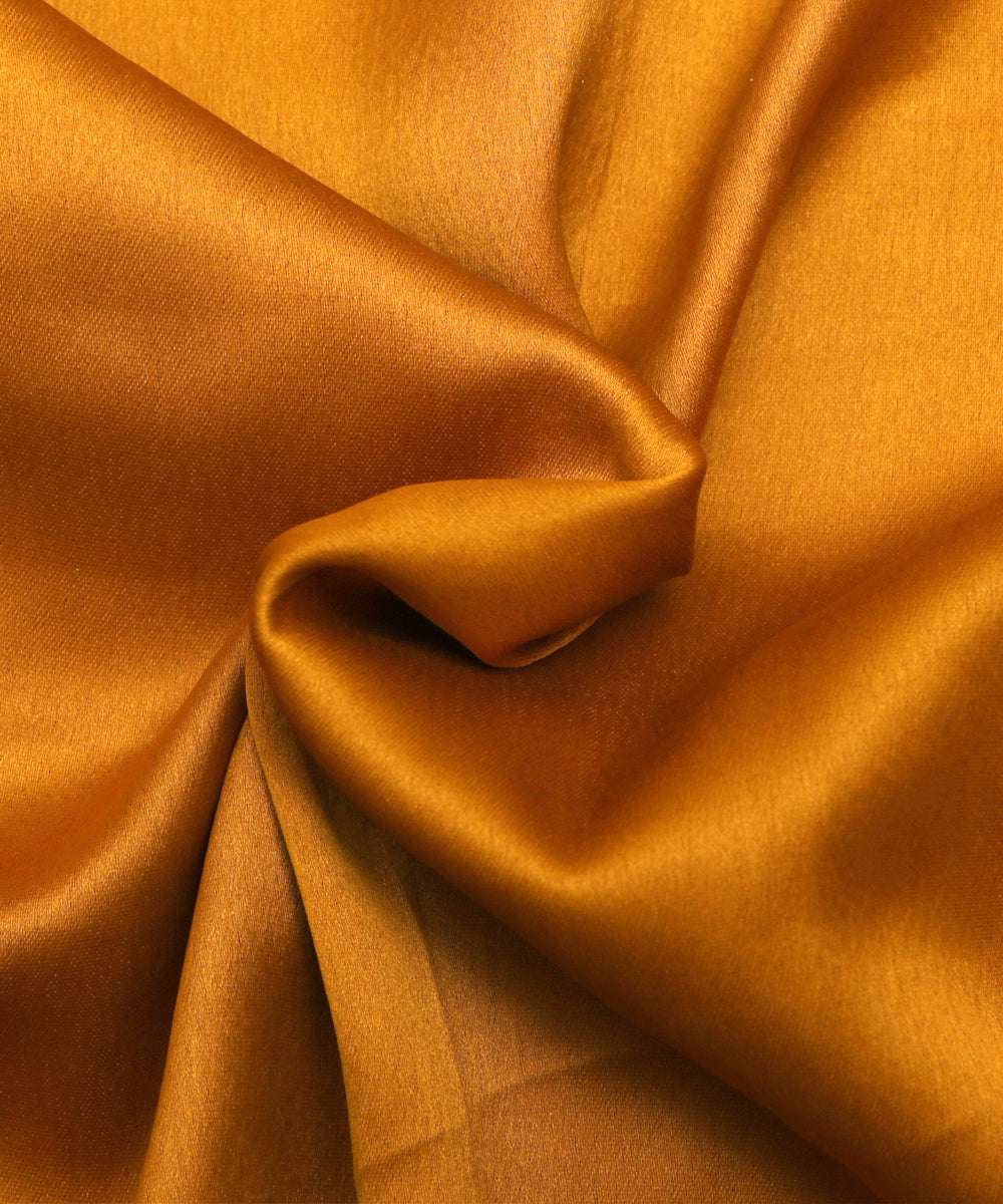 Light Mustard Colour Plain Satin Fabric